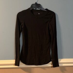 Gap Black Long Sleeve Thermal Shirt slim fit size small